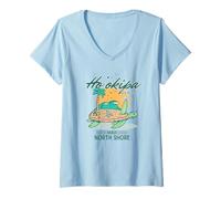 Donna Ho'okipa Beach Maui costa nord tartaruga marina vacanza souvenir Maglietta con Collo a V