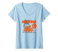 Donna Hooters The One And Only Original Wing Joint Vintage Maglietta con Collo a V