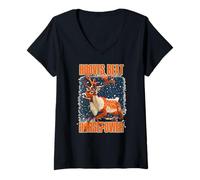 Donna Hooves Beat Horsepower Maglietta con Collo a V