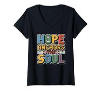 Donna Hope Anchors The Soul Maglietta con Collo a V