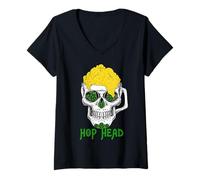 Donna HOPPY Birra Diversità HOP Drink Responsabilmente Non Versare Maglietta con Collo a V