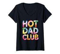 Donna Hot Dad Club Maglietta con Collo a V