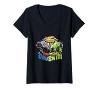 Donna Hot Wheels Monster Trucks - Sfida accettata! Maglietta con Collo a V