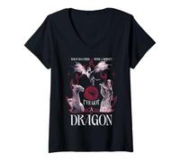 Donna House of The Dragon I've Got A Dragon Maglietta con Collo a V