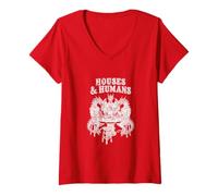 Donna Houses And Humans Rpg Parody for Gamers Nerds Men Women Boys Maglietta con Collo a V