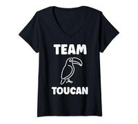 Donna Humor animals toucan toco simple bird Team toucan Maglietta con Collo a V
