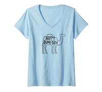 Donna Hump Day Wednesday Camel Workweek Office Humpday Maglietta con Collo a V