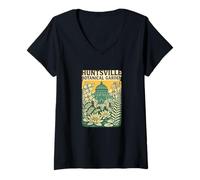 Donna Huntsville Garden Camicia Retro Botanical Dome Alabama Flowers Maglietta con Collo a V