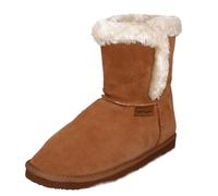 Donna Hush Puppies Bordo IN Pelliccia Pantofola Stivali - Ashleigh