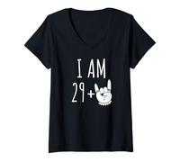 Donna I am 29 + 2 Rock Heavy Metal Hand 31° Compleanno 31 Anni Maglietta con Collo a V