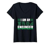 Donna I Am An Engineer Engineering Humor Design Maglietta con Collo a V