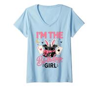 Donna I am The Birthday Girl Magic Trick Party Maglietta con Collo a V