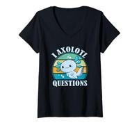 Donna I Axolotl Domande Bambini Carino Axolotl Baby Boy Vintage Maglietta con Collo a V