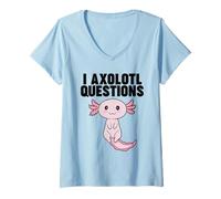 Donna I Axolotl Domande Maglietta con Collo a V