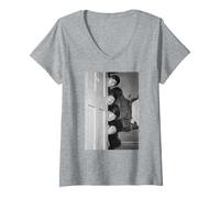 Donna I Beatles Manchester Theatre John Paul Ringo George 1963 Maglietta con Collo a V