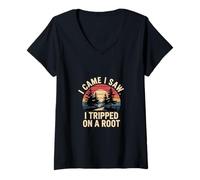 Donna I Came I Saw I Tripped On A Root Hiking Trail Hobby |----- Maglietta con Collo a V