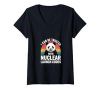 Donna I Can Be Trusted With Nuclear Launch Codes ---- Maglietta con Collo a V