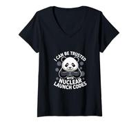 Donna I Can Be Trusted With Nuclear Launch Codes -- Maglietta con Collo a V