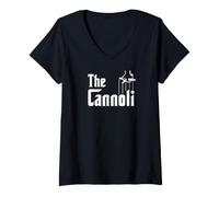 Donna I Cannoli Maglietta con Collo a V