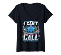 Donna I Can't I'm On Call Passione per Il Medico Sanitario ||- Maglietta con Collo a V