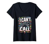 Donna I Can't I'm On Call Passione per Il Medico Sanitario ||- Maglietta con Collo a V