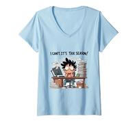 Donna I Can't It's Tax Stagione Contabilità Divertente Ragioniere Cpa Tee Maglietta con Collo a V