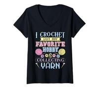 Donna I Crochet Ma Il Mio Hobby Preferito È La Raccolta Di Maglietta con Collo a V