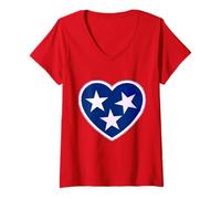 Donna I cuore Tennessee Maglietta con Collo a V
