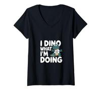 Donna I Dino What I'm Doing Studente di scienze dei dinosauri ||-- Maglietta con Collo a V