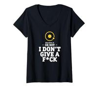 Donna I Don't Give A - Divertente Astronomia Geocentrica Maglietta con Collo a V
