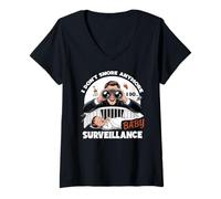 Donna I Don't Snore Anymore I DO Baby Surveillance Maglietta con Collo a V