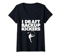 Donna I Draft Backup Kickers Maglietta con Collo a V