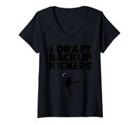 Donna I Draft Backup Kickers Maglietta con Collo a V