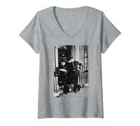 Donna I Due poliziotti Ronnies Barker & Corbett Comedy Duo Maglietta con Collo a V