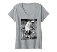 Donna I Due Ronnies Corbett & Barker Women Rule England Comedy Maglietta con Collo a V