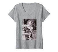 Donna I Giovani Adrian Edmondson Come Vyvyan 1982 Maglietta con Collo a V