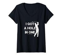 Donna I Got A Hole in One Golf Amante Golf Golf Uomini papà Maglietta con Collo a V