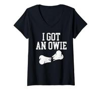 Donna I Got An Owie Maglietta con Collo a V