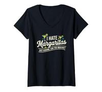Donna I Hate Margaritas Just Kidding Can You Imagine Maglietta con Collo a V