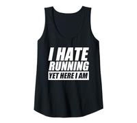 Donna I Hate Running Jogging Corridore Corsa Divertente Canotta