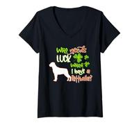 Donna I Have A Rottweiler Dog Lucky Charm Funny St Patricks Day Maglietta con Collo a V