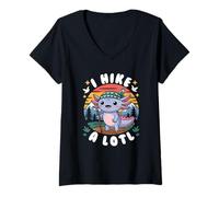 Donna I Hike A lotl Maglietta con Collo a V