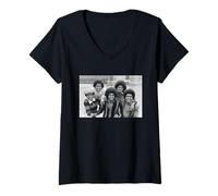 Donna I Jackson 5 all"Angolo di Hyde Park Michael Jackson Maglietta con Collo a V
