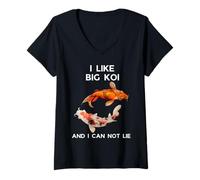 Donna I Like Big Koi And I Cannot Lie - Funny Koi Fish Lover Maglietta con Collo a V
