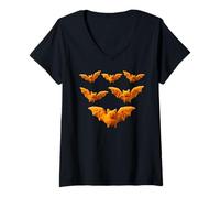 Donna I Love Chicken Nuggets Costumi Divertenti Pipistrelli di Halloween Maglietta con Collo a V