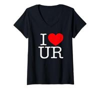 Donna I Love (Cuore) UR Maglietta con Collo a V