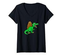 Donna I Love Dinosaurs I Heart Dinosaurs Rettile Dinosauro amante Maglietta con Collo a V