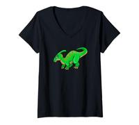 Donna I Love Dinosaurs I Heart Dinosaurs Rettile Dinosauro amante Maglietta con Collo a V