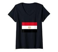 Donna I Love Egypt, Enjoy Wear Egypt Flag Graphic Design Cool Maglietta con Collo a V