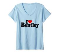 Donna I Love Heart Bentley Nome su Un Tee Maglietta con Collo a V